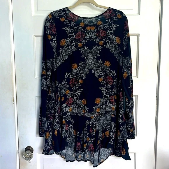 backless dress free people Rosalia Long-Sleeve Low-Back Mini Dress
